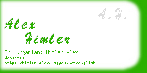 alex himler business card
